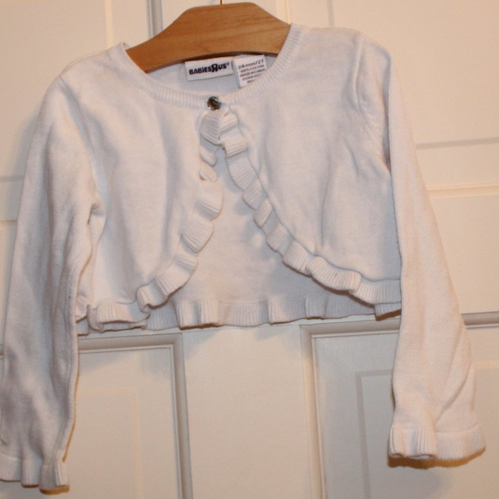 white short sweater sz 2T - Picture 1 of 5